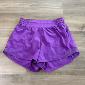 Lululemon Hotty Hot High-Rise Lined Short 4" Atomic Purple Women Size 6